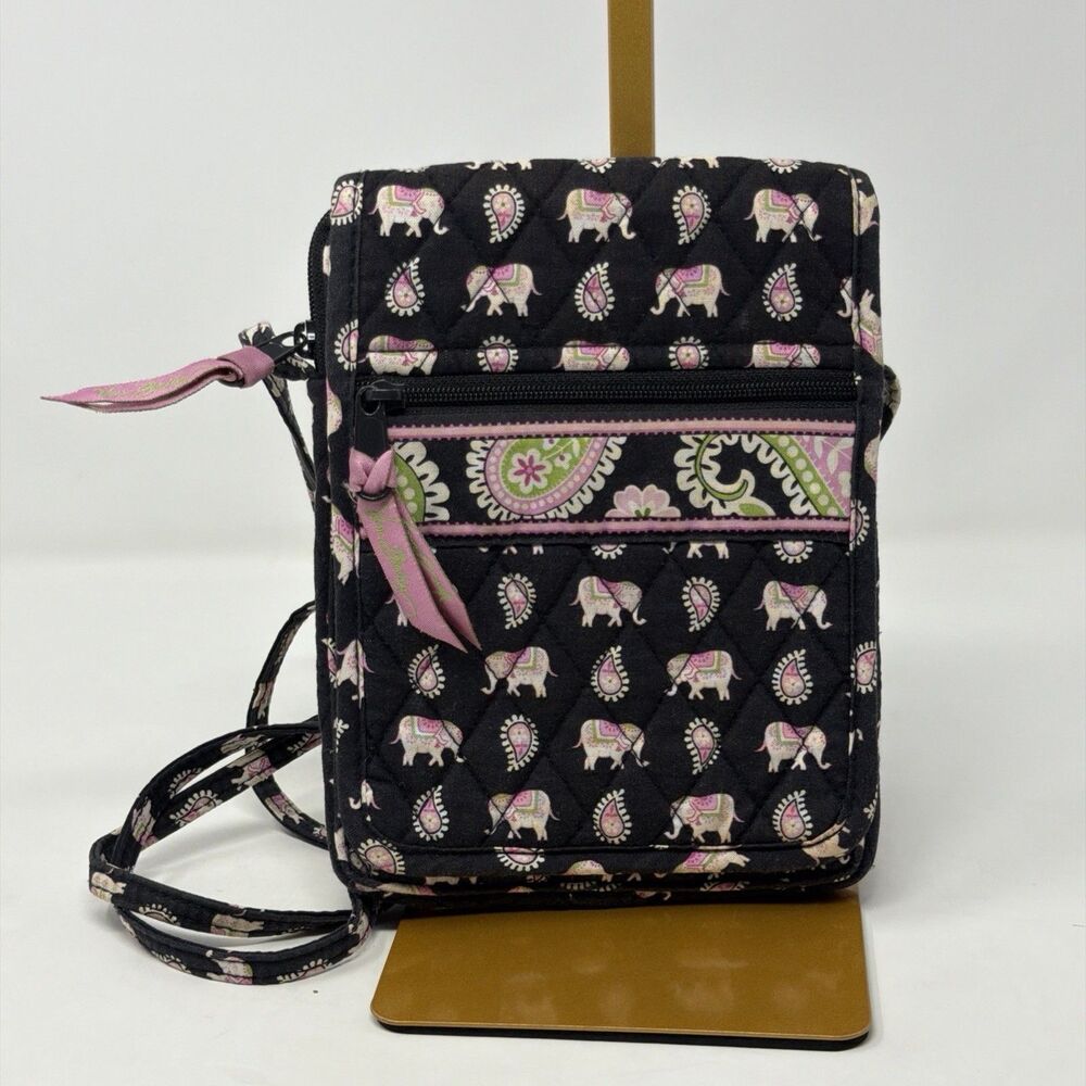 Retired Vera Bradley Pink Elephant Mini Hipster Crossbody Spring 2007
